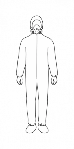 chemical-hazards-context-3 2 Figure illustration of a OSHA Level C, EN Category III, Type 5/6 garment configuration