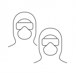 cleanroom-contamination-context-1 Icon of two individuals donned in PPE