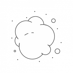 cleanroom-contamination-context-2 Icon of a cloud of airborne dry particulates